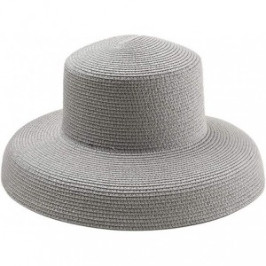 Sun Hats Women Beach Hat Summer Wide Brim Beach Sun Straw Hats Panama Fedora Cap Sun Protection - Gray - CX18U46K4SN $13.18