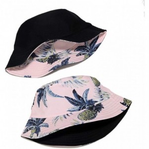 Bucket Hats Unique Pineapple Pattern Bucket Hat Unisex Fruit Print Fisherman Cap Summer Packable Reversible Sun Hat - CZ194G4...