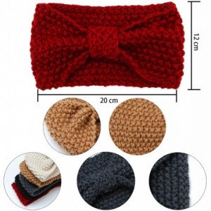 Cold Weather Headbands Knitted Hairband Crochet Twist Ear Warmer Winter Braided Head Wraps for Women Girls - Color C - C018L4...