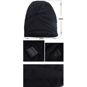 Skullies & Beanies Mens Slouch Beanie Skull Cap Thin Summer Hat - Jersey Black - CB17AAH885M $13.37