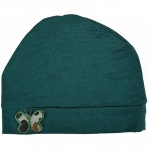 Skullies & Beanies Soft Chemo Cap Cancer Beanie with Green Camo Butterfly - Hunter Green - CV12NRAW4PZ $18.89