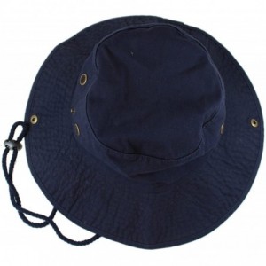 Sun Hats 100% Cotton Stone-Washed Safari Booney Sun Hats - Navy - C617WWGWOES $8.03