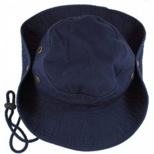 Sun Hats 100% Cotton Stone-Washed Safari Booney Sun Hats - Navy - C617WWGWOES $8.03