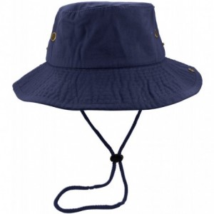 Sun Hats 100% Cotton Stone-Washed Safari Booney Sun Hats - Navy - C617WWGWOES $8.03