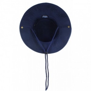 Sun Hats 100% Cotton Stone-Washed Safari Booney Sun Hats - Navy - C617WWGWOES $8.03