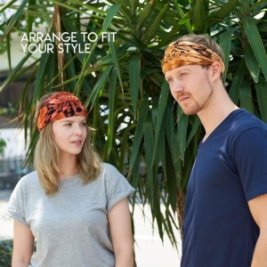 Headbands Tie-Dye Headband Bandana - Womens Boho Hippie Mens Psychedelic Headbands - A - CX17YX5AIQI $13.05