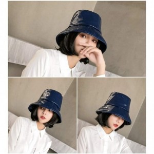 Rain Hats Women's Rain Hats Waterproof Rain Hat Wide Brim Bucket Hat Rain Cap - Blue - CG18LX3M0XE $15.49