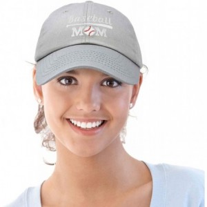 Baseball Caps Baseball Mom Women's Ball Cap Dad Hat for Women - Gray - CM18K339Q6S $12.55