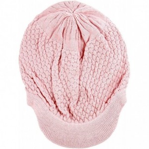 Skullies & Beanies Unisex Cotton Rasta Beanie Visor - Pink - C711ZP5QTA1 $15.91