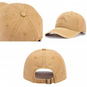 Baseball Caps Women's&Men's Pocket Design Adjustable Washed Baseball Cap Unisex Hats - Natural - CY193UQ3GHR $22.07