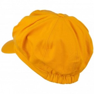 Newsboy Caps Hot Pink Ribbon Breast Cancer Embroidered Newsboy Cap - Yellow - C411MJ482CF $27.23