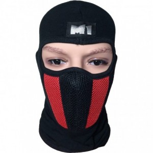 Balaclavas M1 Full Face Cover Balaclava Protection Filter Plain Ski Dust Mask - Red (BALA-FILT-RED) - C812DVLQ61D $33.33