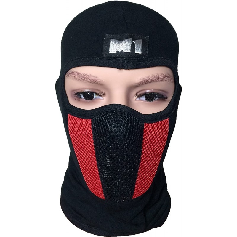 Balaclavas M1 Full Face Cover Balaclava Protection Filter Plain Ski Dust Mask - Red (BALA-FILT-RED) - C812DVLQ61D $28.68