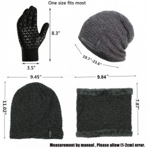 Skullies & Beanies Hat Beanie Scarf Scarves Gloves Combo Adult Women Men Winter Warm Snow Skull Cap Set Touch Glove Mittens J...