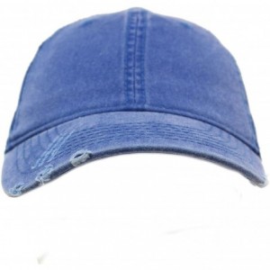 Baseball Caps Unisex Distressed Low Profile Trucker Mesh Summer Baseball Sun Cap Hat - Blue - CO17YLKSAT4 $8.54