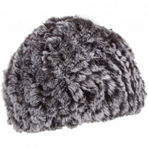 Skullies & Beanies Knitted Rex Rabbit Fur Beanie Hat - Brown Snowtop - C2111LWB3E5 $59.29