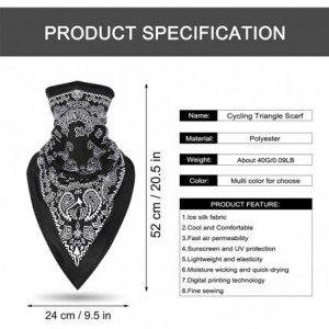 Balaclavas Bandanas Headband- Quick Dry Windproof Balaclava Mask Seamless Neck Gaiter Scarf Paisley Print Head Wraps - Red - ...