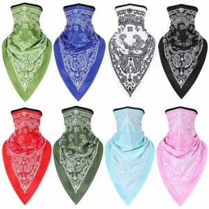 Balaclavas Bandanas Headband- Quick Dry Windproof Balaclava Mask Seamless Neck Gaiter Scarf Paisley Print Head Wraps - Red - ...