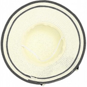 Sun Hats Women's Summer Sun Beach Straw Hat Foldable Bowknot Hat UPF 50+ - White - C418TIMKIIU $19.25