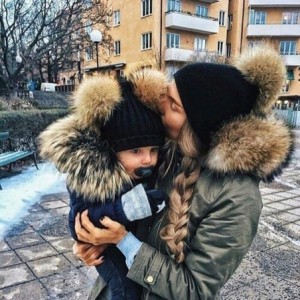 Skullies & Beanies Adults Children Kids Double Fur Winter Casual Warm Cute Knitted Beanie Hats - White - C318A95LUE5 $26.09