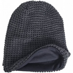 Skullies & Beanies Mens Slouchy Long Beanie Knit Cap for Summer Winter- Oversize - Charcoal Grey - CY11NX57IVP $12.17