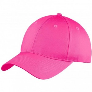 Baseball Caps Port & Company Unstructured Twill Cap (YC914) - Neon Pink - C0125X2GSWZ $17.87