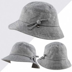 Sun Hats Light Weight Packable Women's Wide Brim Sun Bucket Hat - Sophie-grey - CS18GQU9U0K $18.08