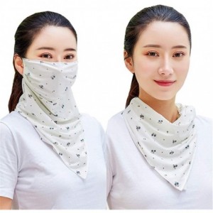Balaclavas Women Headband Fashion Scarf Bandana Dust Face Protection Silk Facial Gowns - 2 - C5198H2X06S $25.15