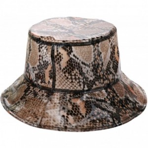 Bucket Hats Clear PVC Bucket Hat Vinyl Rain Hat Designer Style - Snake (Soft) - C4199RA7DN5 $37.22